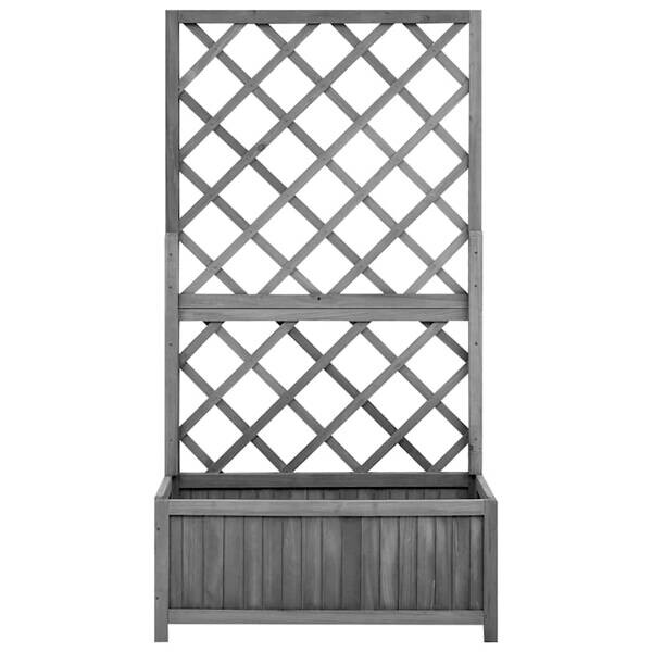 Gartenspalier schwarz Holz B/H/L: ca. 30x135x70 cm
