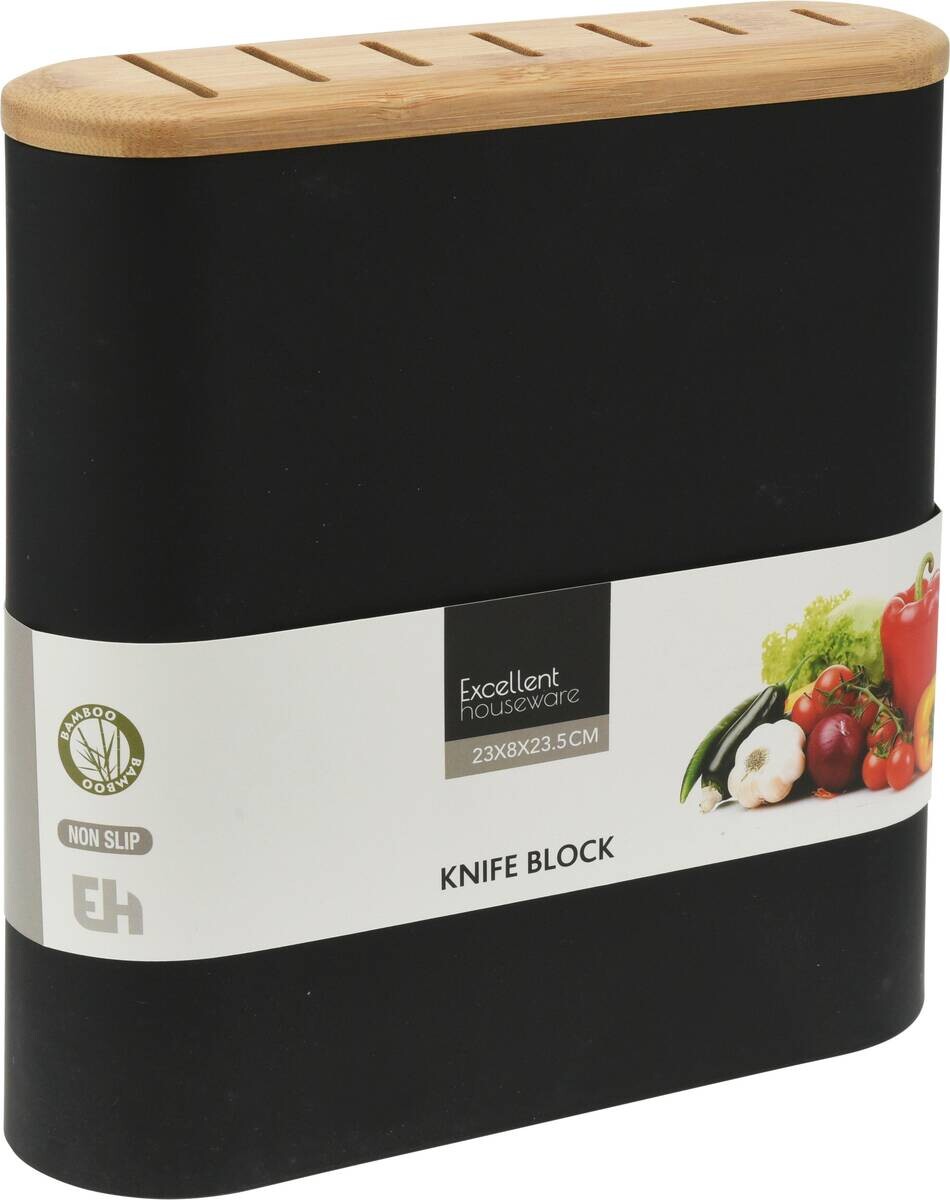 Base Line Messerhalter schwarz Polypropylen B/H/L: ca. 23x8x23,5 cm