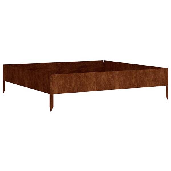 Garten-Hochbeet braun Stahl B/H/L: ca. 100x26x100 cm