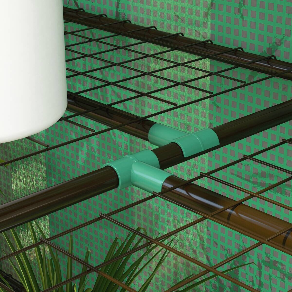 Outsunny Gewächshaus B/H/T/L: ca. 46x151x46x143 cm grün
