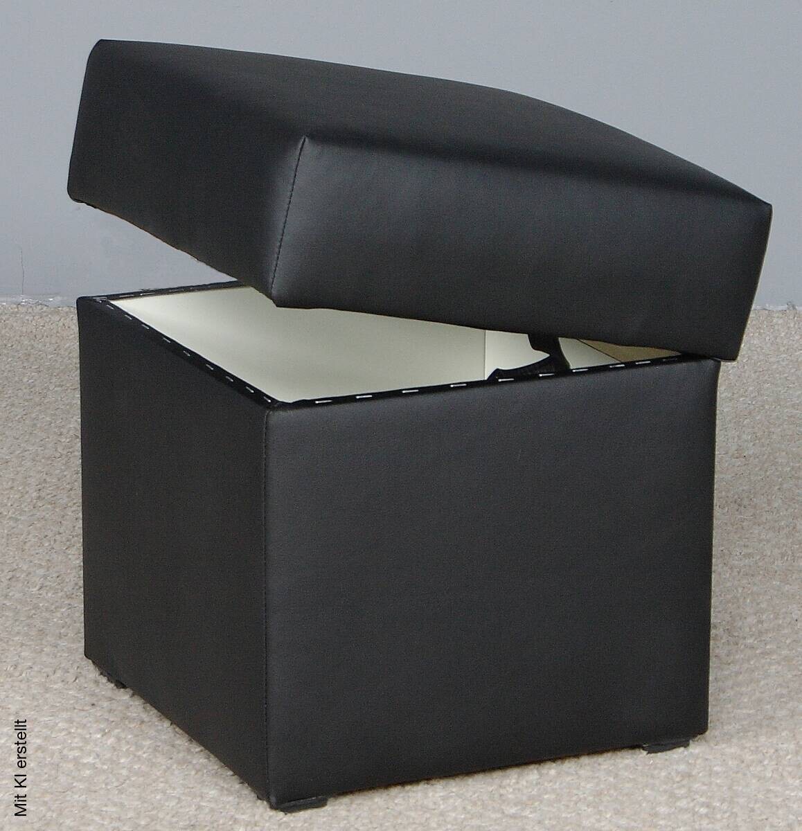 Hocker Anca schwarz B/H/T: ca. 41x43x42 cm