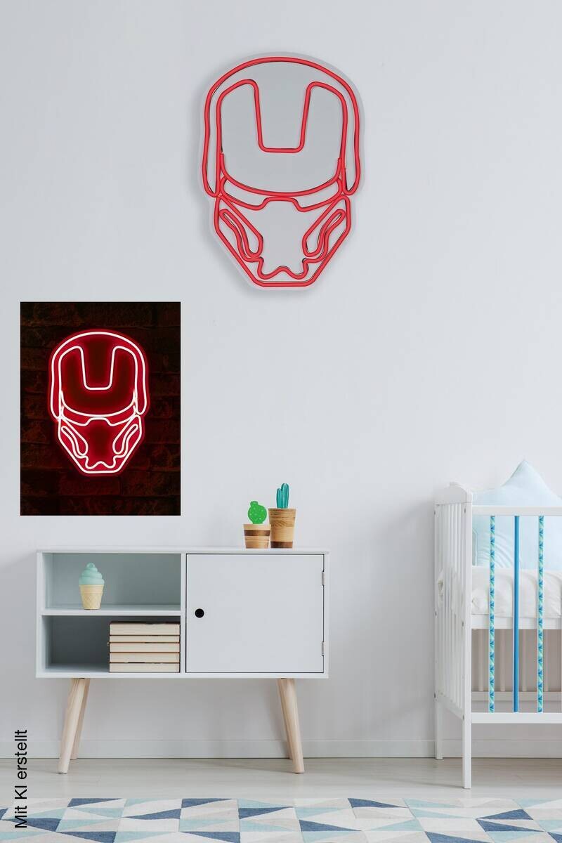 Opviq LED-Wandleuchte rot PVC B/H/T/L: ca. 24x35x3x24 cm
