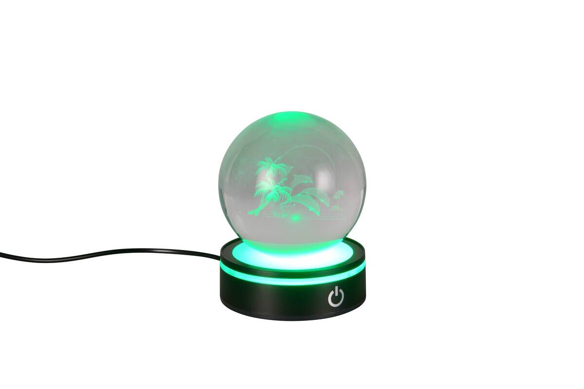 Reality LED-Tischleuchte Glas Kunststoff H/D: ca. 10x8 cm