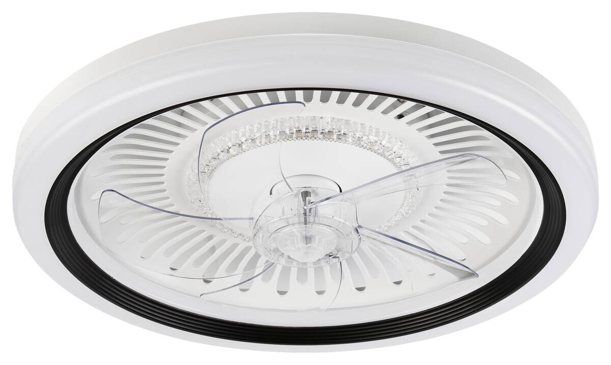 Lamkur LED-Deckenventilator FALCO 49908 schwarz weiß H/L: ca. 17x50 cm max. 40 W