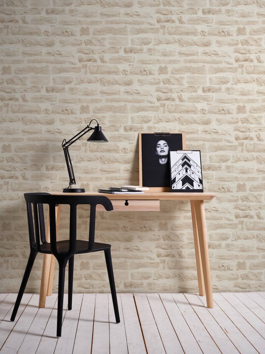 A.S.Creation Vliestapete Best of Wood`n Stone 2nd Edition Steine beige creme B/L: ca. 53x1005 cm