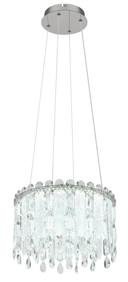 GLOBO Pendelleuchte Chrom klar Metall H/D: ca. 120x39,5 cm 1 Brennstellen