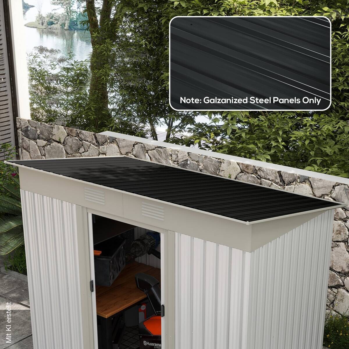Outsunny Dachblech dunkelgrau B/H/L: ca. 45x1x129 cm