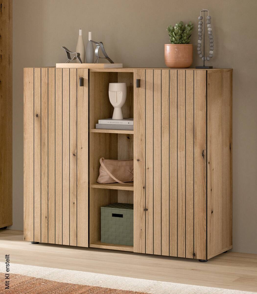 Schuhkommode STATION Evoke Oak Nachbildung B/H/T: ca. 106x96x37 cm