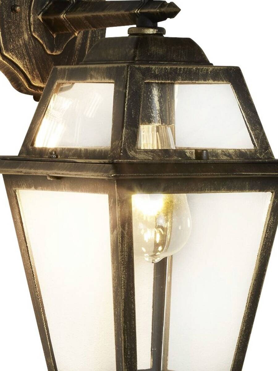 Wandaußenleuchte klar gold schwarz B/H/T: ca. 21x49,5x27 cm