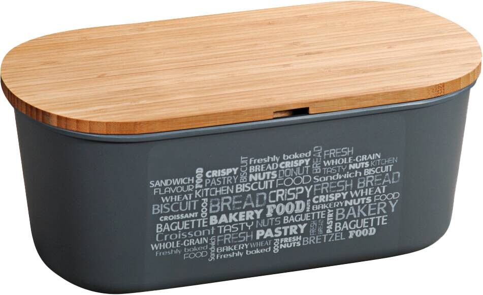 Kesper Brotbox grau Kunststoff B/H/L: ca. 20x14,5x34 cm