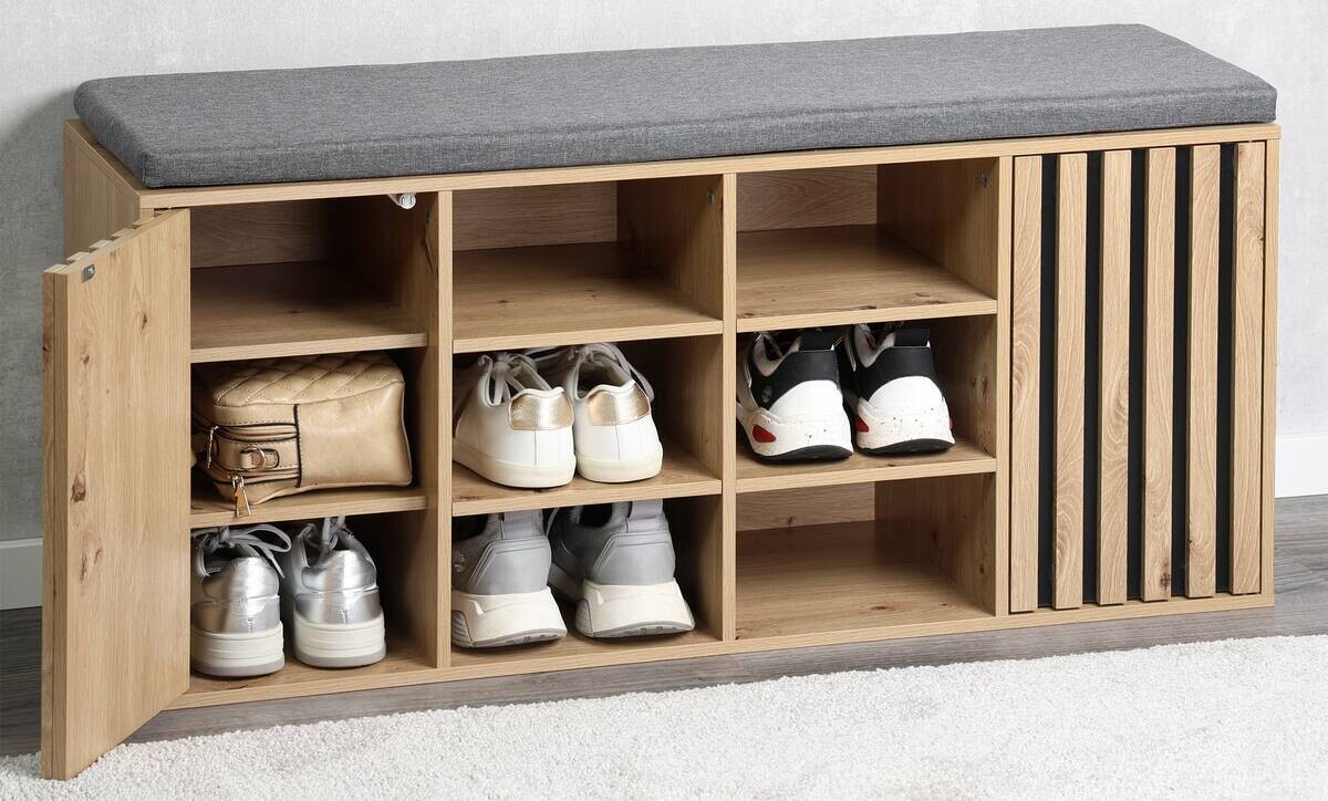 Sitzbank braun Holz B/H/L: ca. 31x14x108 cm