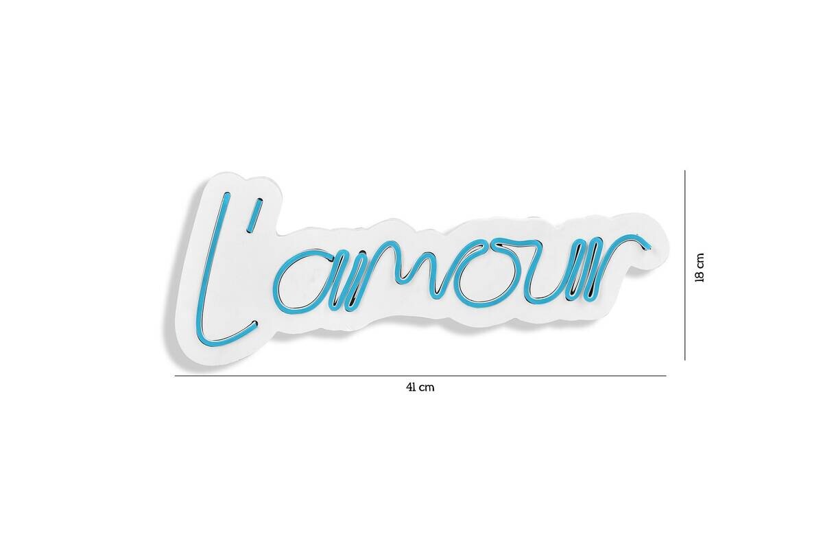 Opviq LED-Wandleuchte blau PVC B/H/T/L: ca. 41x18x2x41 cm