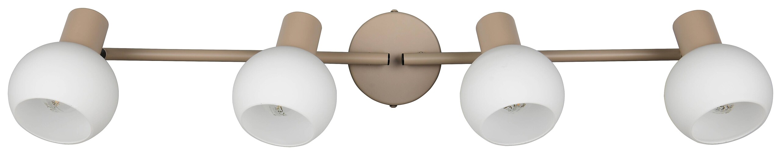 Reality Spot 4-flg. Boba beige Metall B/H/L: ca. 70x18,5x10 cm E14 4 Brennstellen