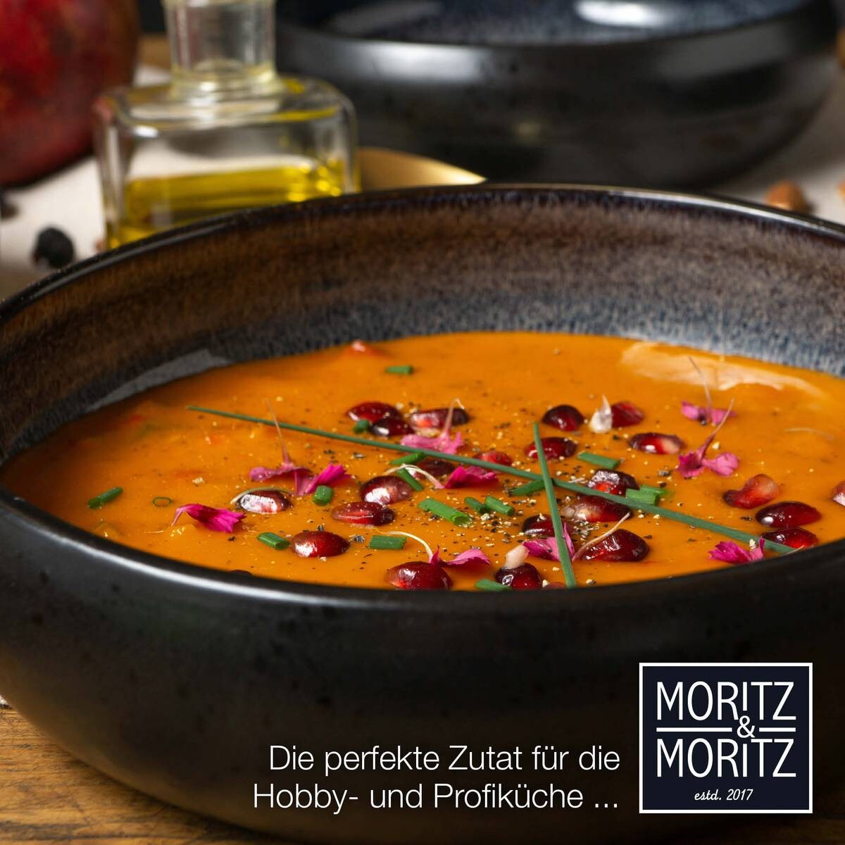 Moritz & Moritz Essteller tief grauschwarz Steinzeug H/D: ca. 5x19 cm