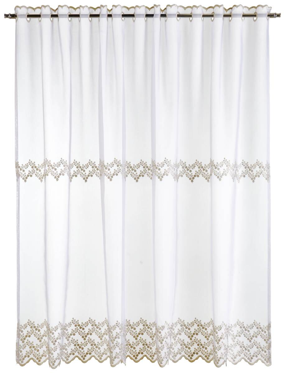 POCOline Scheibengardine Petra weiß gold 100% Polyester B/L: ca. 110x140 cm