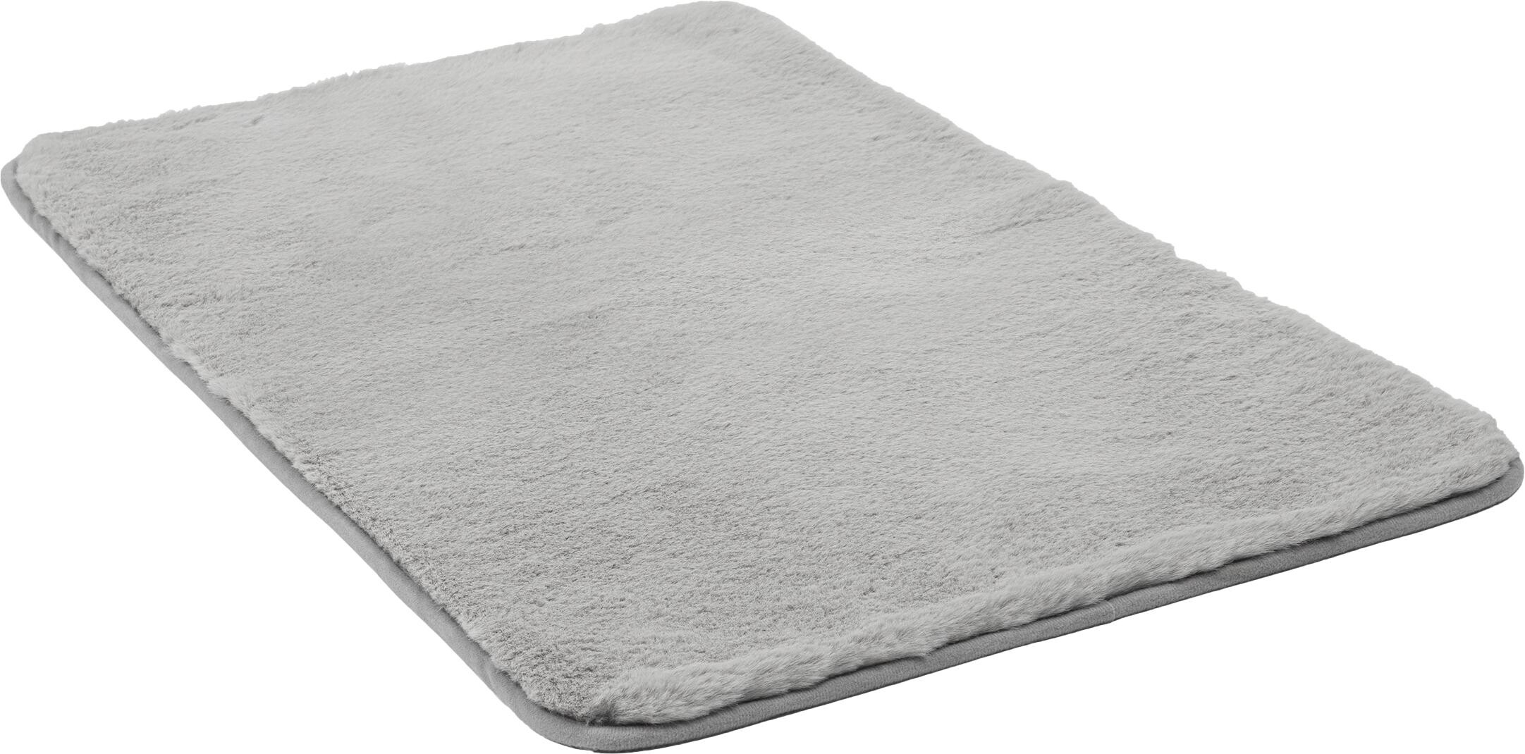 Badematte Bianca silber 100% Polyester B/L: ca. 50x80 cm