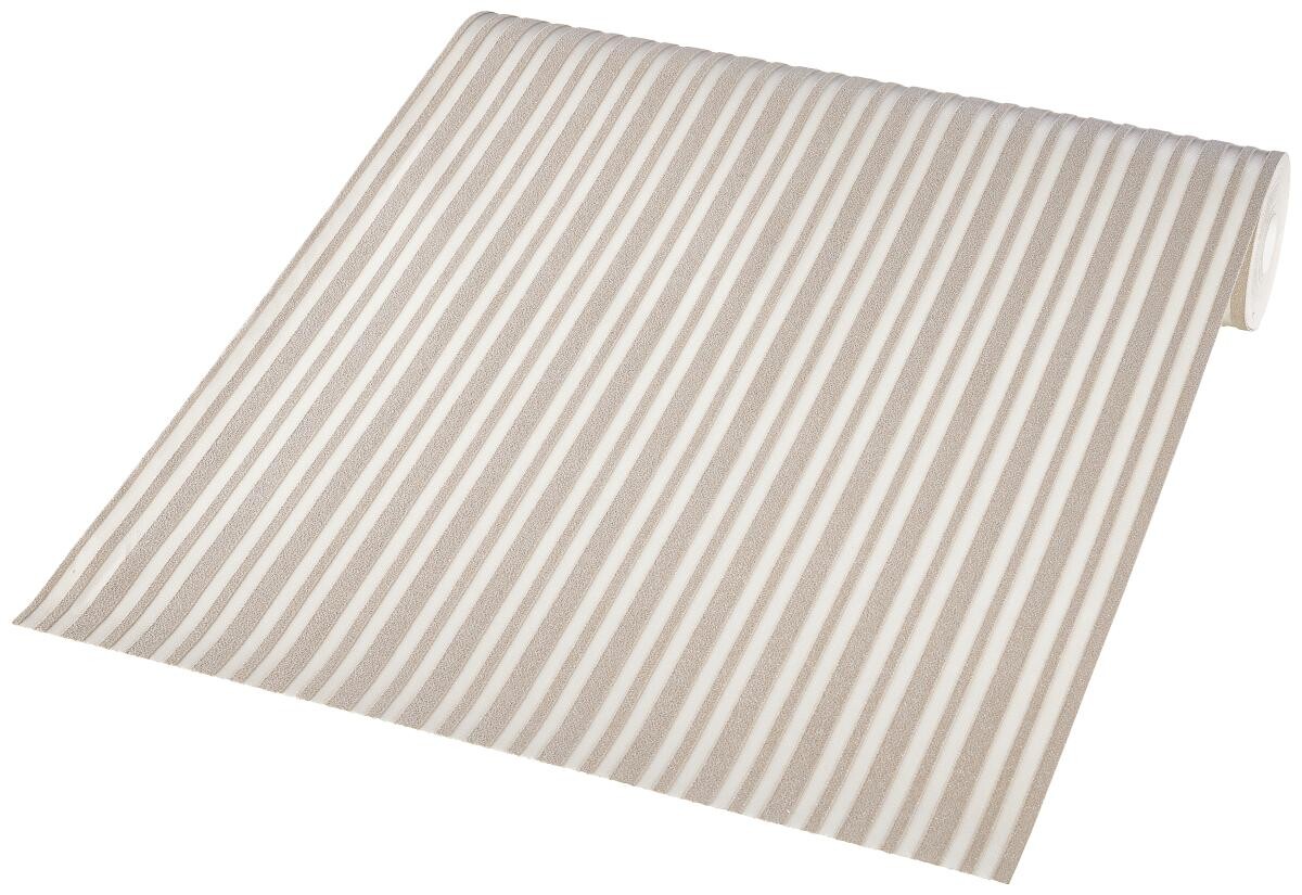 Vliestapete Streifen beige creme B/L: ca. 53x1005 cm