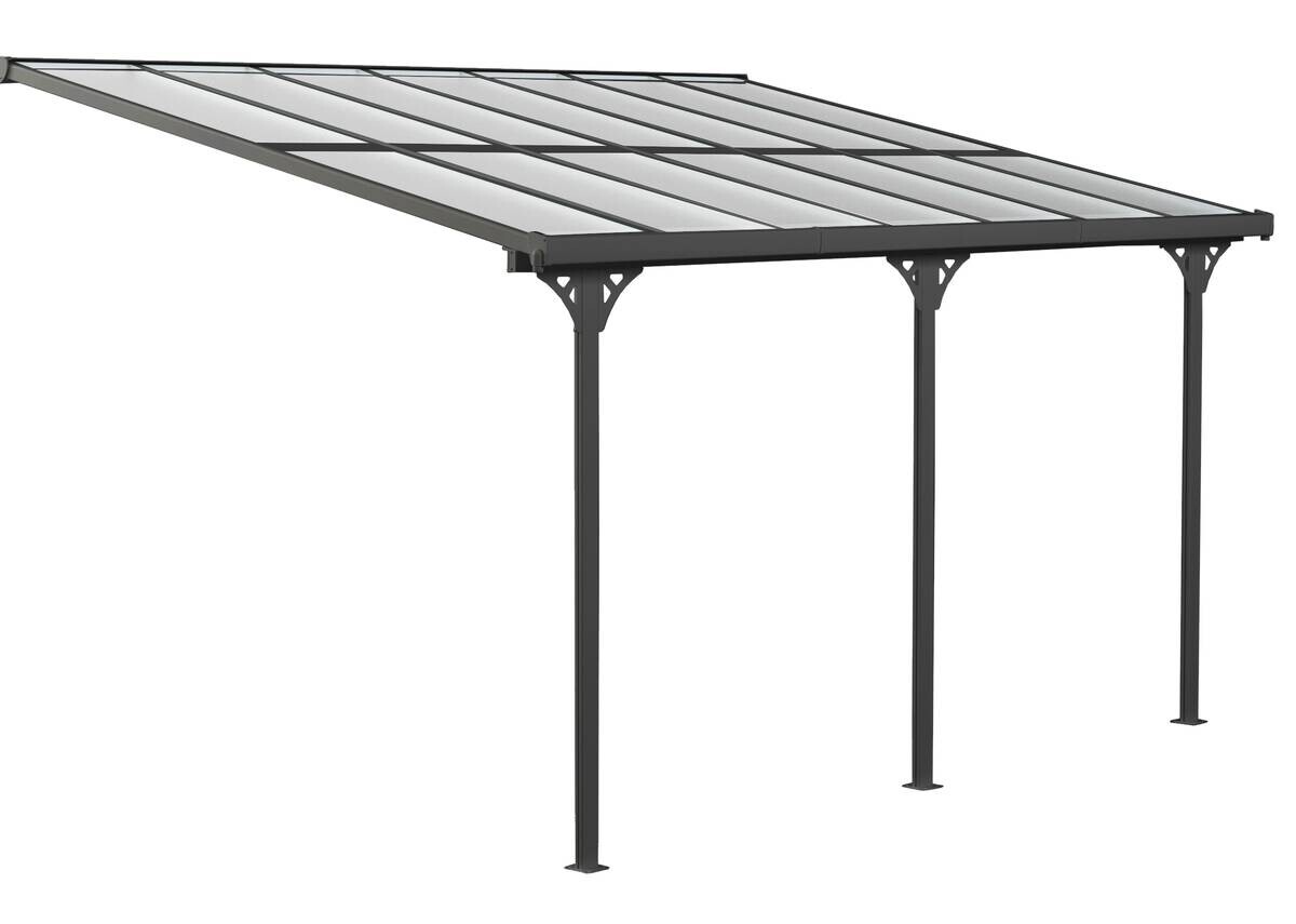 Westmann Terrassenüberdachung Bruce grau Aluminium B/H/T: ca. 434x269x300 cm