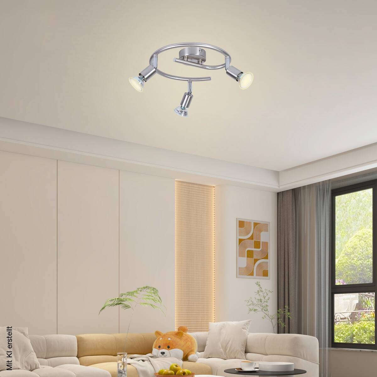 POCOline LED-Spotspirale 3-flg. Boris nickel B/H/L: ca. 25x10x25 cm 3 Brennstellen