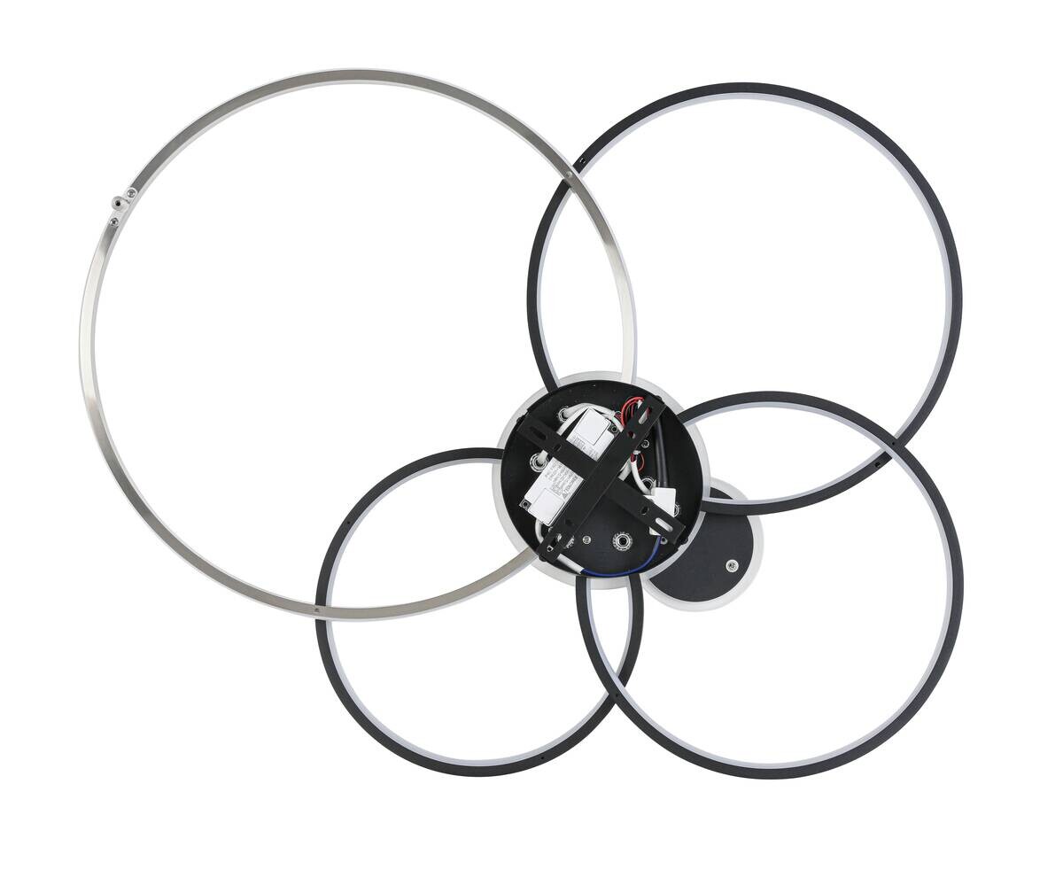 Nolo LED-Deckenleuchte Big schwarz Aluminium B/H/L: ca. 64x11x80 cm