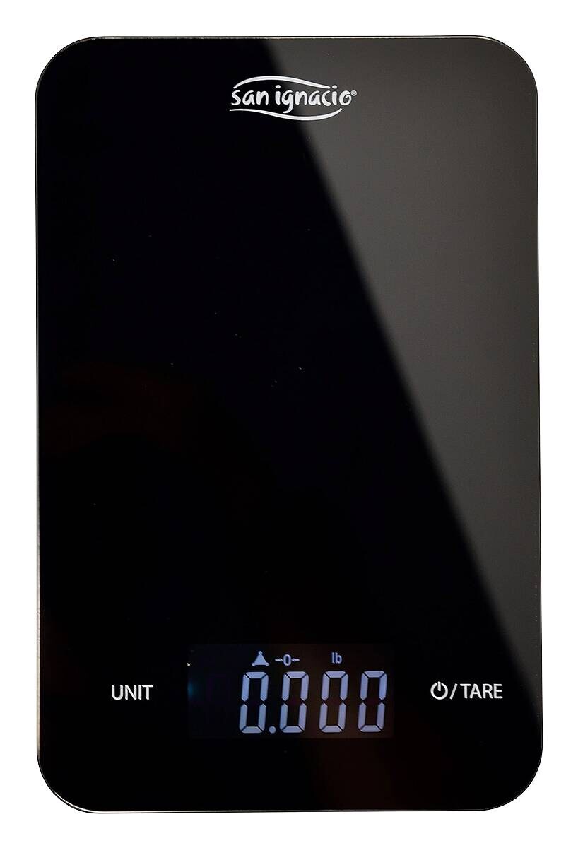 SAN IGNACIO Küchenwaage MOODS schwarz Glas B/H/L: ca. 21,5x14,6x14 cm