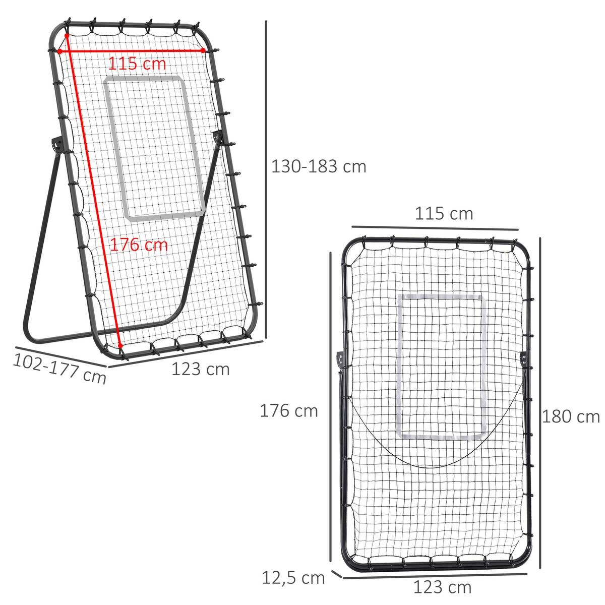 HOMCOM Outdoor-Spielzeug schwarz B/H/L: ca. 73x123x178,5 cm