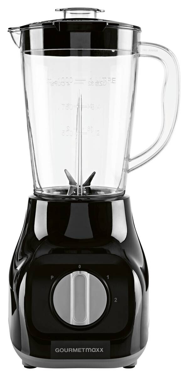 GOURMETmaxx Standmixer schwarz Edelstahl B/H/L: ca. 17,5x37,5x21 cm