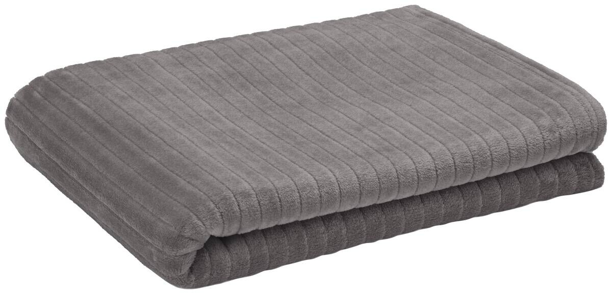 Flanelldecke anthrazit Polyester B/L: ca. 140x190 cm