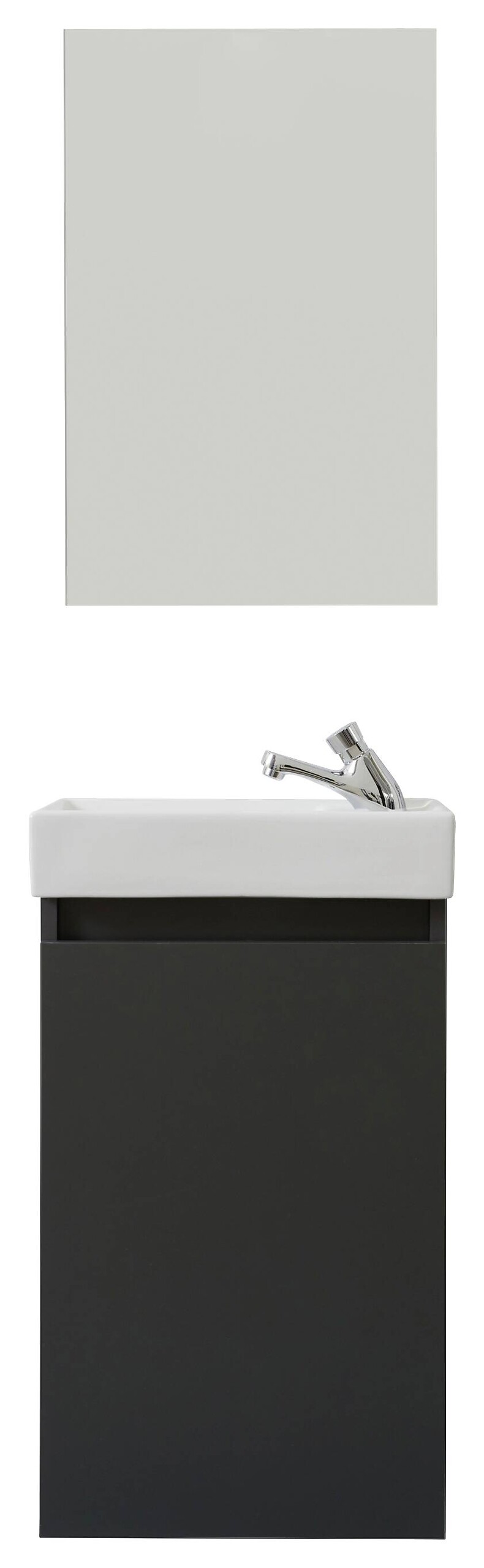 Bad-Set Champ grau matt B/H/T: ca. 40x68x22 cm