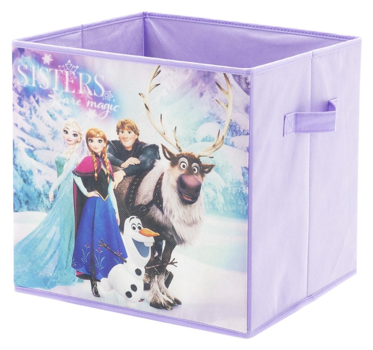 Stoffbox Frozen lila B/H/T: ca. 32x32x32 cm
