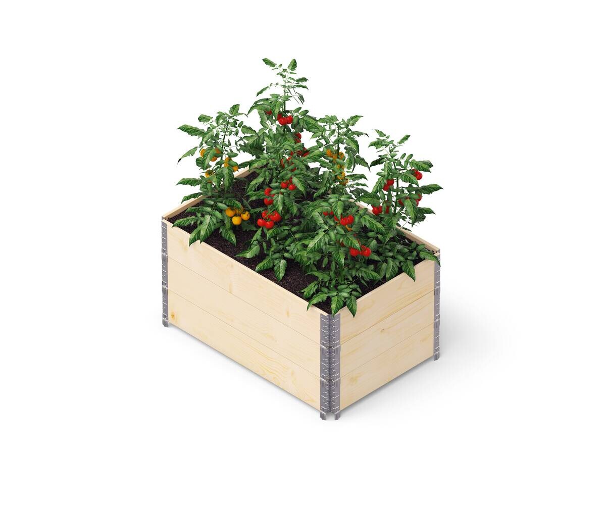 UPYARD Hochbeet INDUSTRIAL natur Holz B/L: ca. 80x120 cm