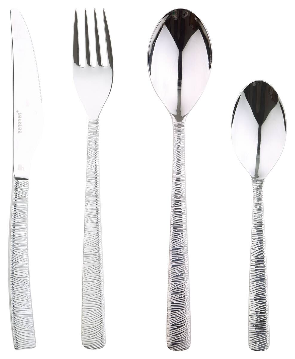 BERGNER Besteckset LYON silber Edelstahl 24 tlg.
