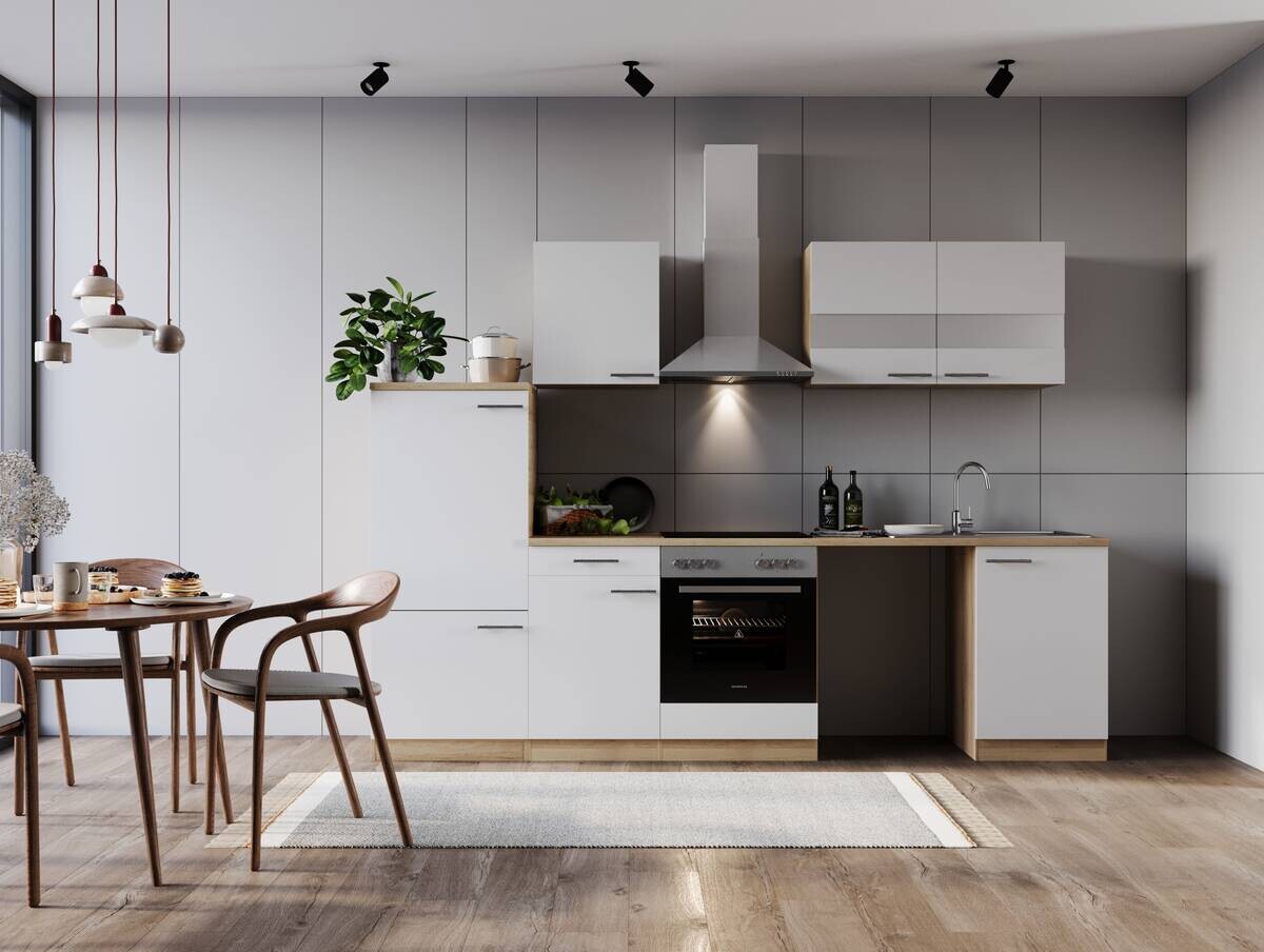 Respekta Küchenblock Merle weiß B/H/T: ca. 280x200x60 cm