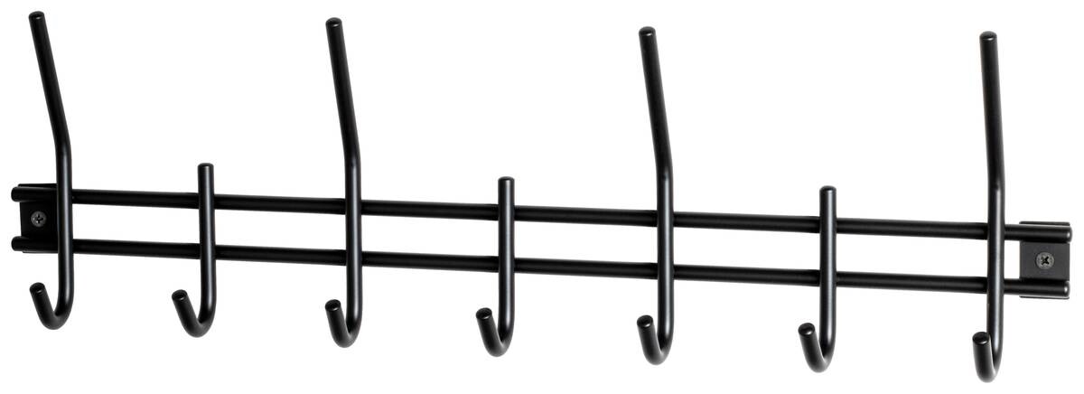 Garderobenleiste schwarz Stahlrohr B/H/T: ca. 54x16x5 cm