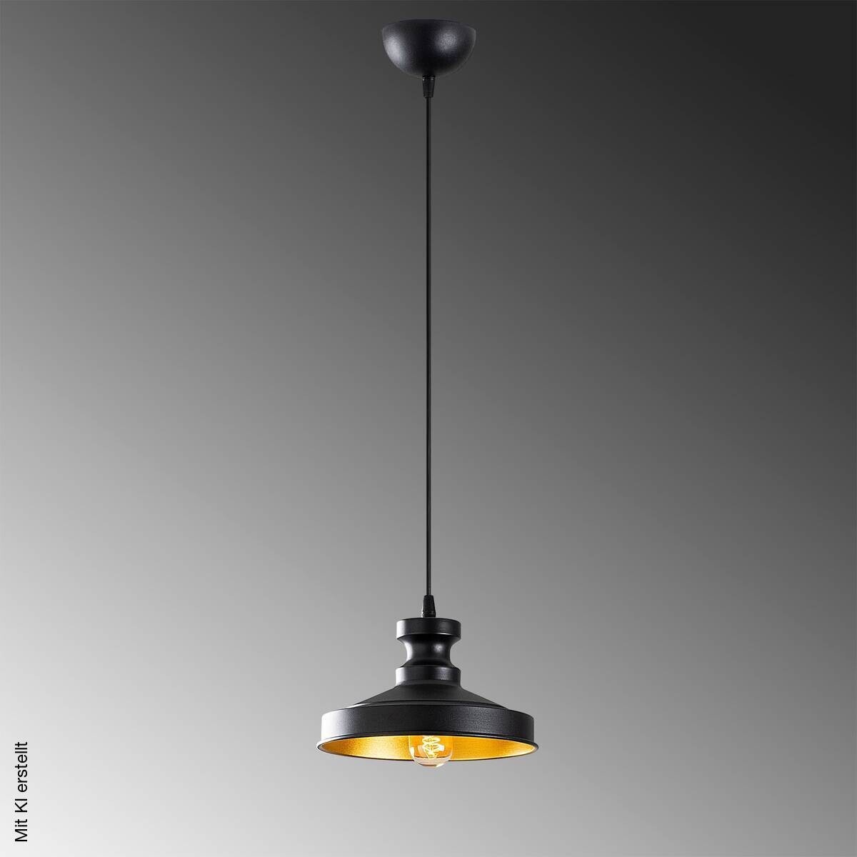 Opviq Pendelleuchte Berceste schwarz Metall B/H/T/L/D: ca. 22x109x22x22x22 cm E27 1 Brennstellen