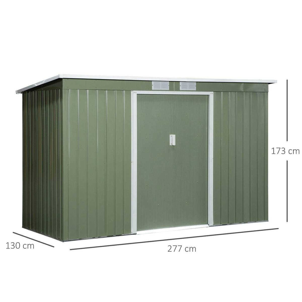 Outsunny Gartenschrank grün Stahl B/H/T: ca. 277x173x130 cm