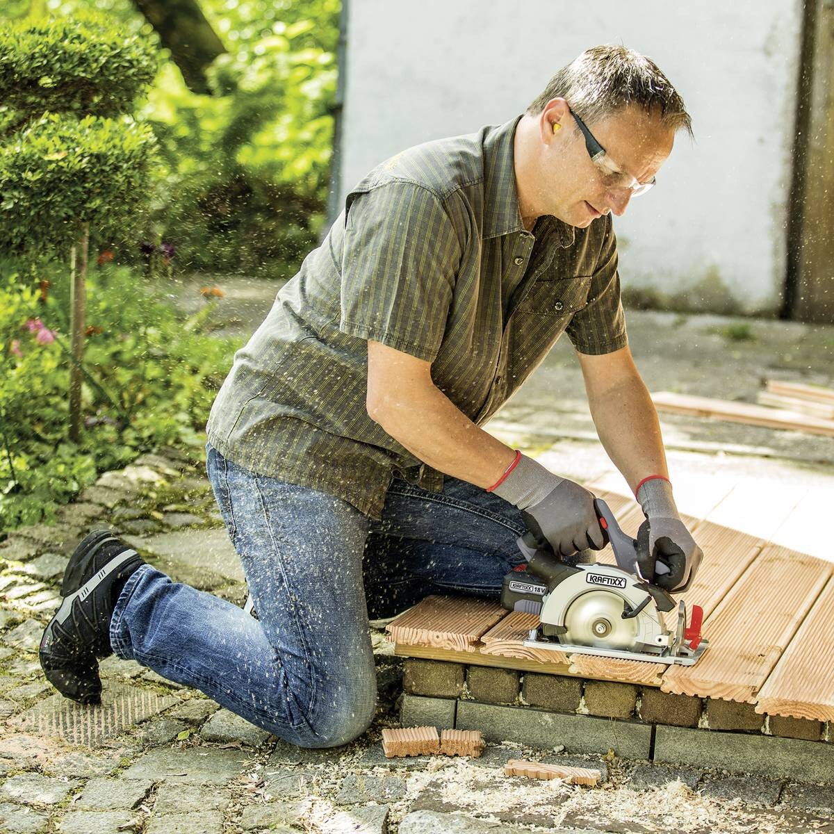 Kraftixx Akku-Handkreissäge KX-HKS 18 Li Solo