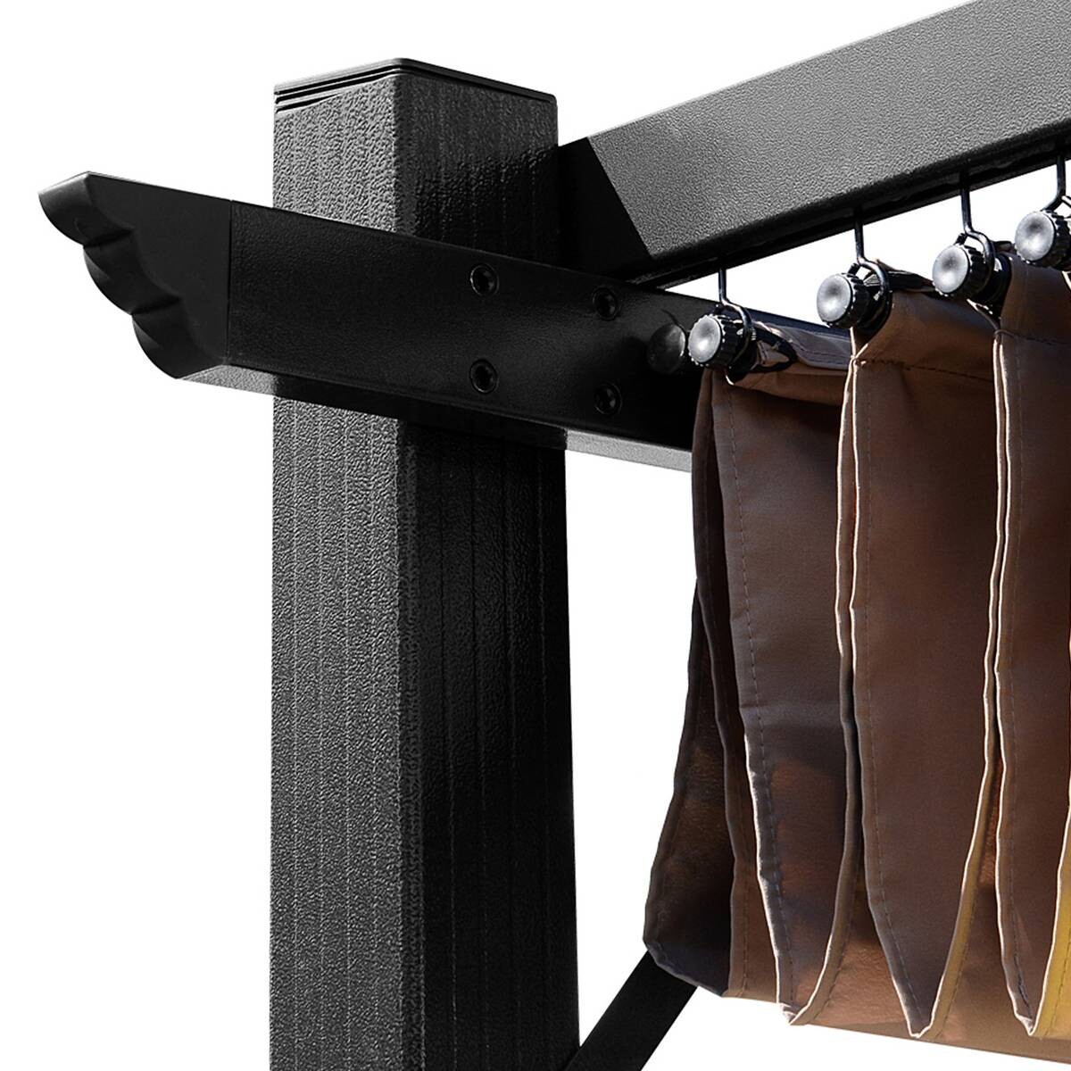 Outsunny Pergola braun Aluminium B/H/L: ca. 400x223x300 cm