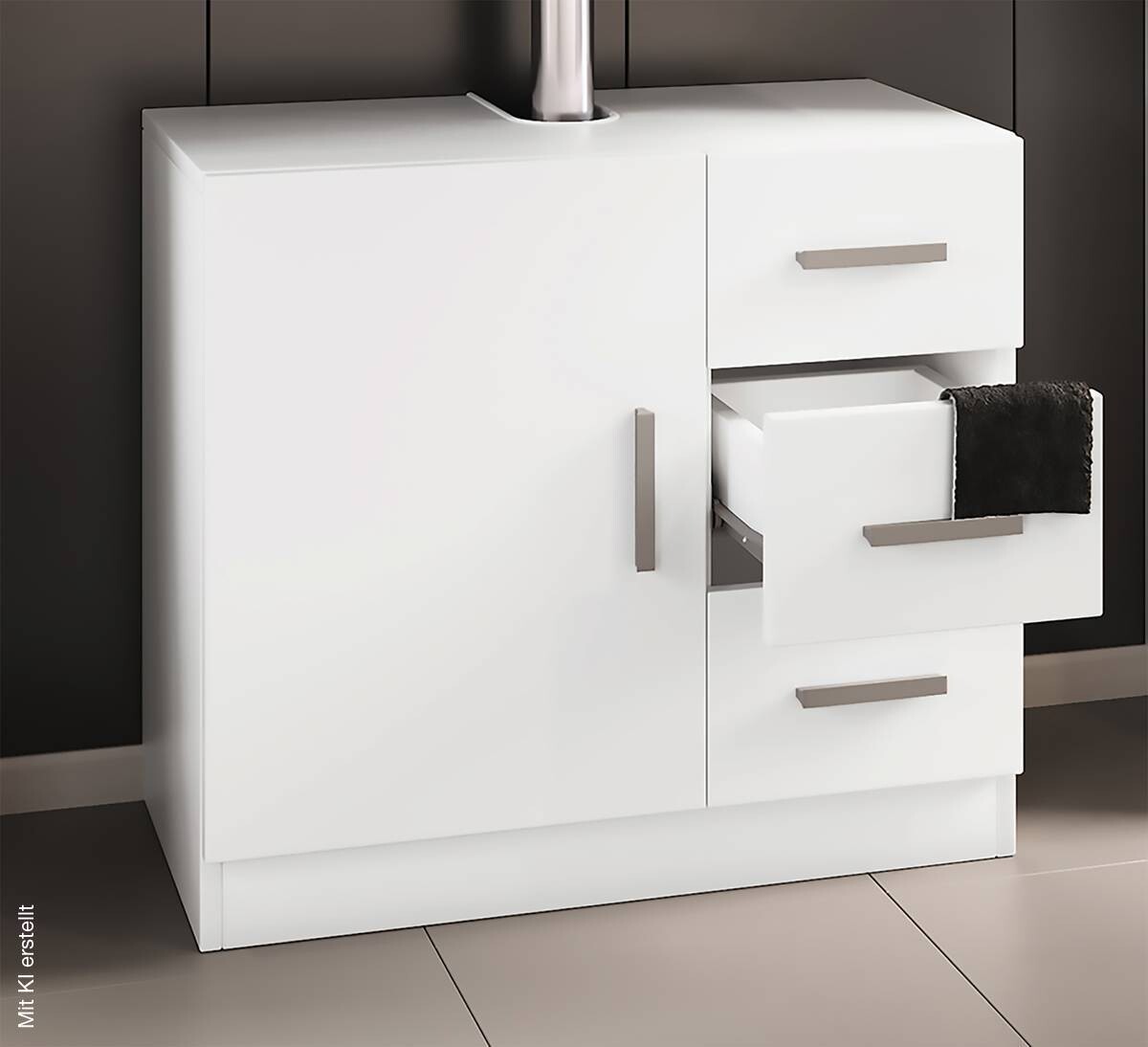 Waschbeckenunterschrank Zalo weiß B/H/T: ca. 63x56x30 cm