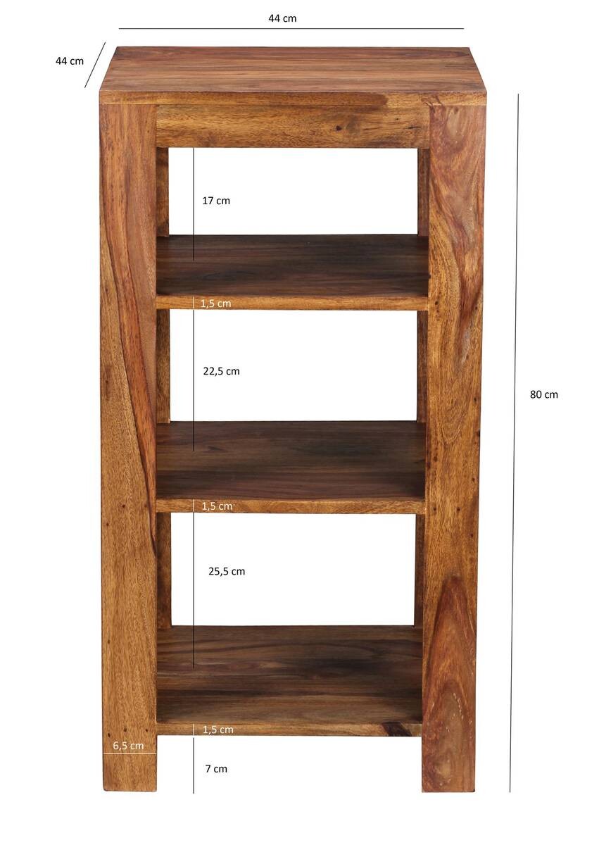 Standregal natur B/H/T: ca. 44x80x44 cm