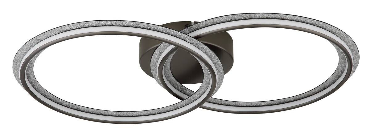 GLOBO LED-Deckenleuchte ELAN schwarz Aluminium Metall B/H/T: ca. 33x7,5x54 cm 1 Brennstellen
