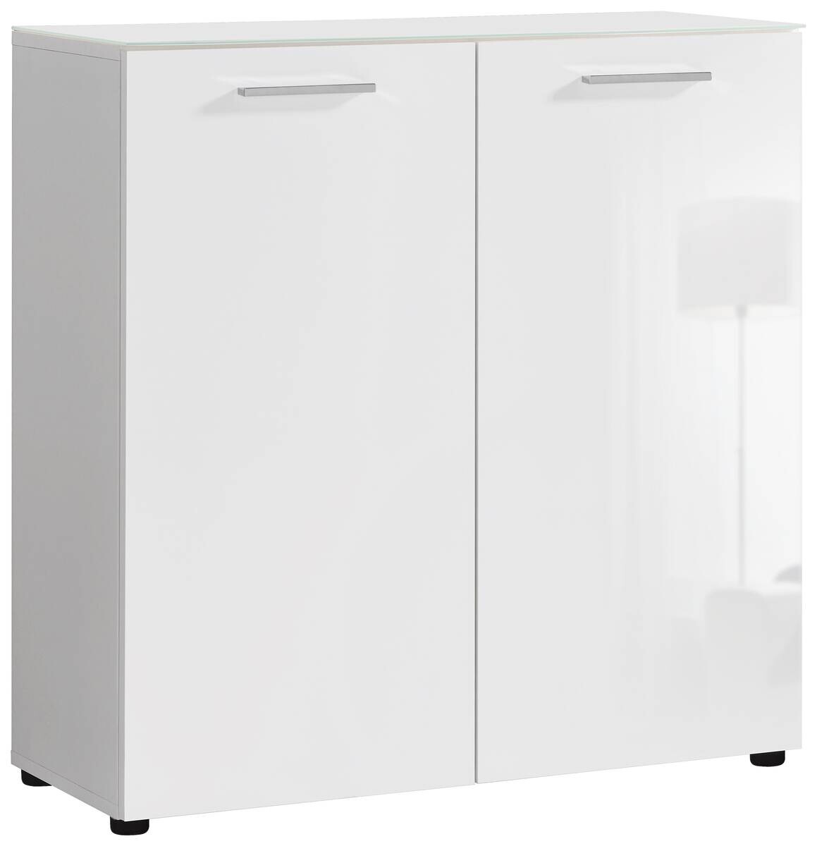 Kommode Rio weiß weiß glänzend B/H/T: ca. 80x83x35 cm | weiß, Weiss | 80,00/83,00/35,00 cm