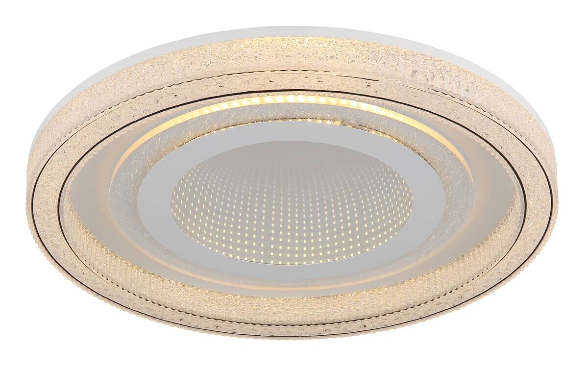 GLOBO Deckenleuchte klar mattschwarz Acryl Metall H/D: ca. 7x48 cm 1 Brennstellen