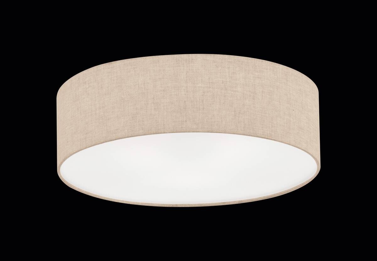 Fischer & Honsel Deckenleuchte 20913 weiß sand Leinen H/D: ca. 15x60 cm E14 4 Brennstellen