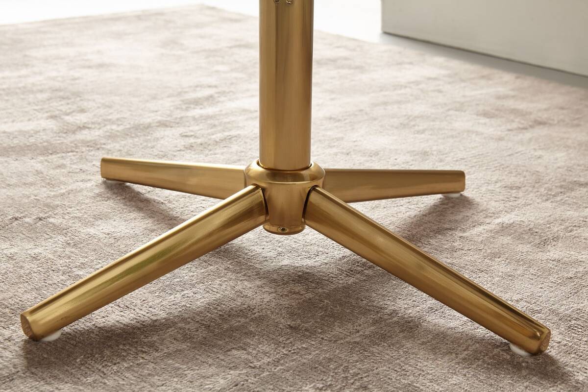 Drehstuhl blau Samt Eisen