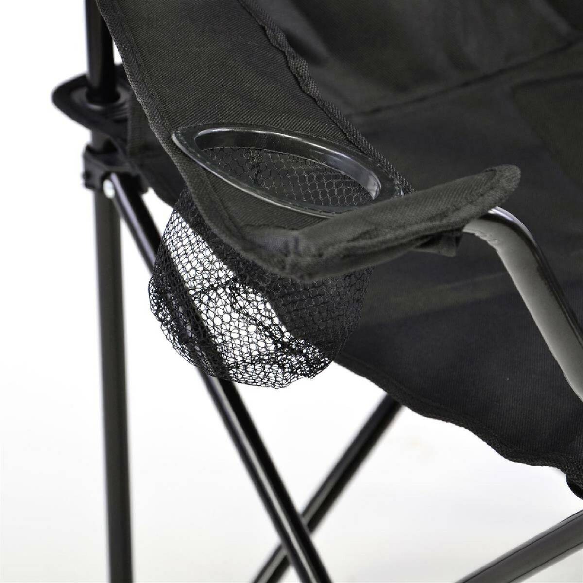 VCM Campingstuhl schwarz Polyester-Mischgewebe B/H/T: ca. 85x85x50 cm