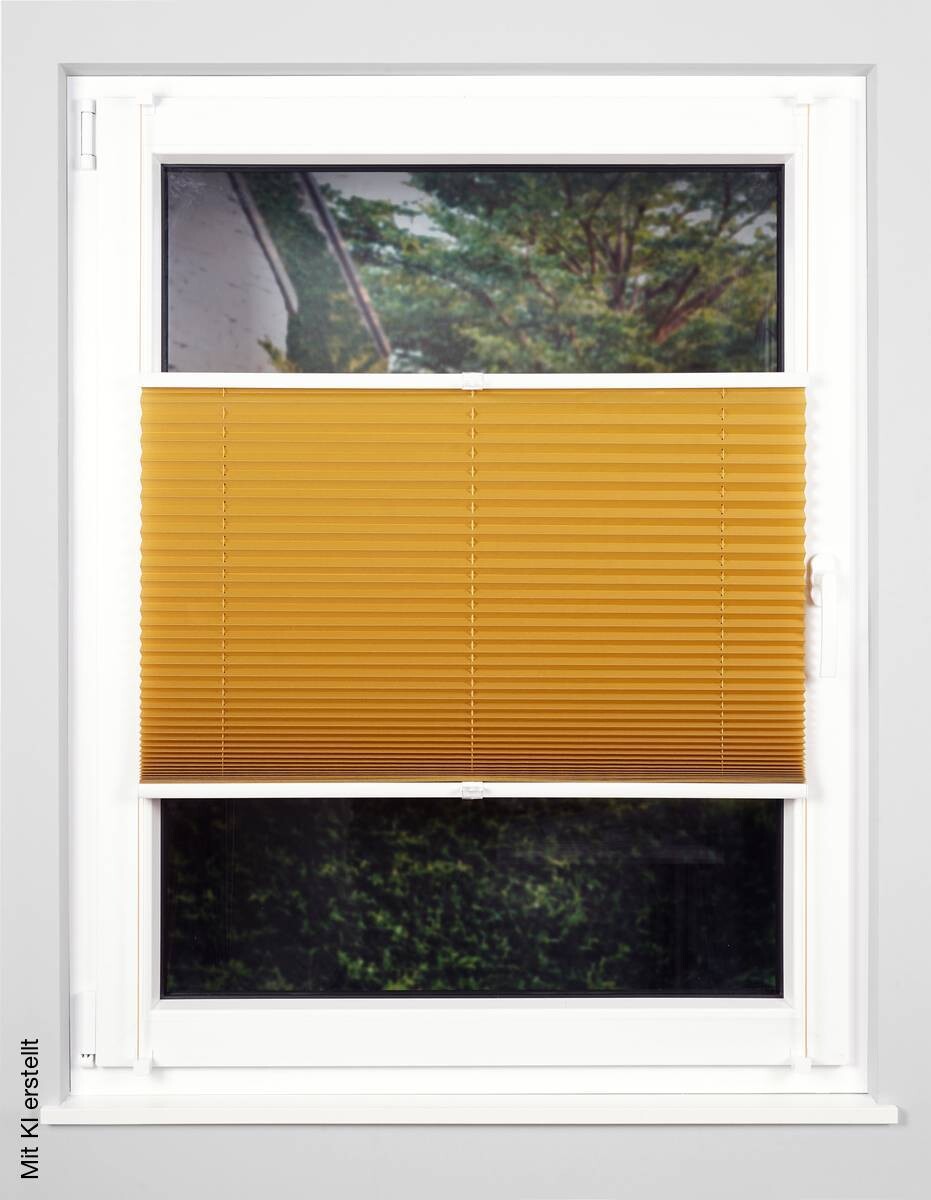 Hochwertiges Klemmplissee gold B/L: ca. 75x130 cm