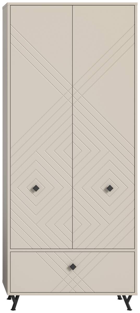 Garderobenschrank NOTES sandbeige sandbeige matt B/H/T: ca. 80x190x35 cm