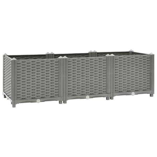Hochbeet grau Polypropylen B/H/L: ca. 40x38x120 cm