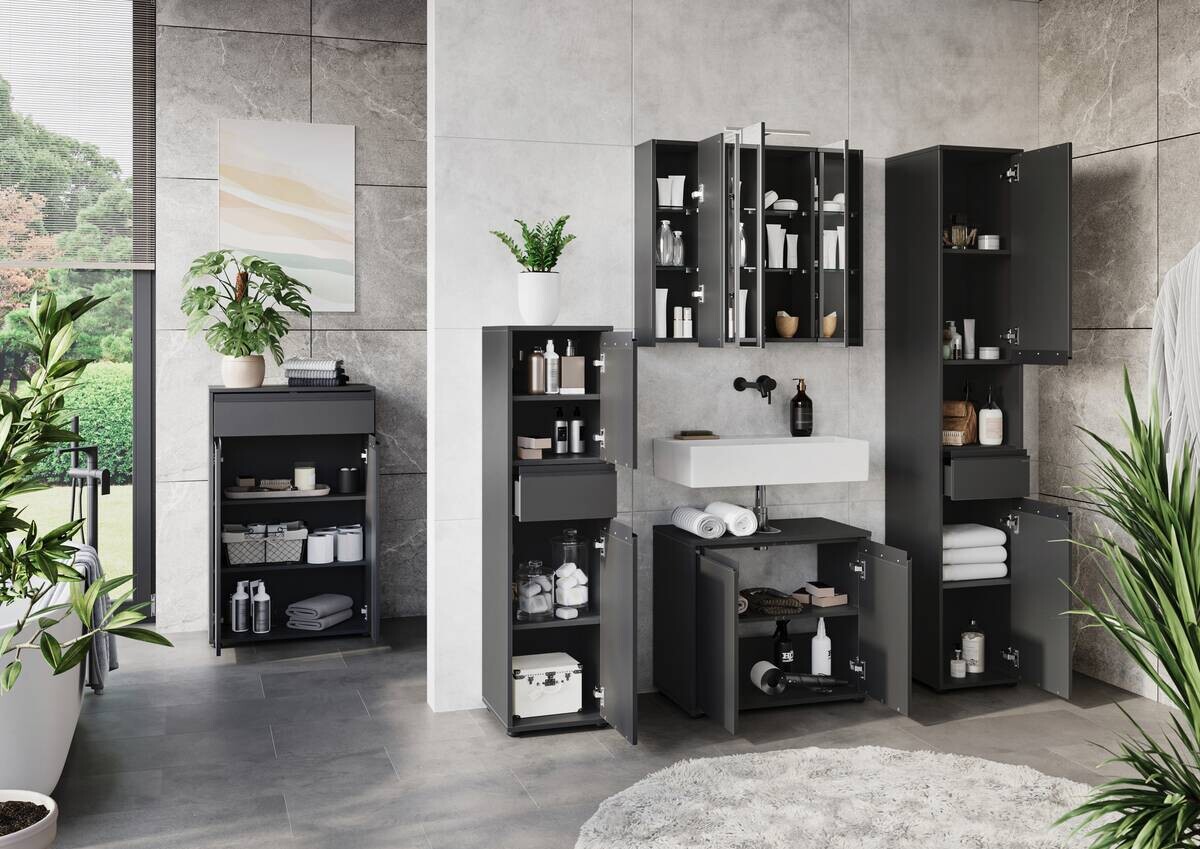 Hochschrank 2203-547 Graphit B/H/T: ca. 33x181x34 cm